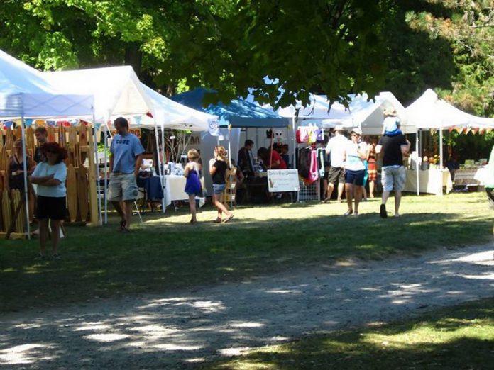 Vendors at the 2012 Peterborough Folk Festival in Nicholls Oval park (photo: Peterborough Folk Festival)