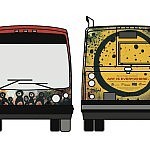 Jimson Bowler's bus wrap design (photo: Artspace)