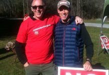 Rob Steinman and Mike Casey of Parks Not Parkway, a community-based and volunteer-driven campaign to preserve Peterborough's greenspace