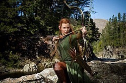 Evangeline Lily as female lead Tauriel, a character who doesn't appear in the original book