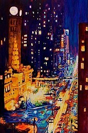 Paul's beautiful use of colour and rendering of light works just as well in a cityscape as it does in the forest.