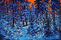 A beautiful balance of complimentary colours and light make Paul Nabuurs' "Snow Light" a piece anyone would want in their collection.