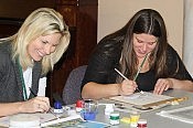 Behavioural nurses at Fairhaven LTC in Peterborough learning The Work of Art techniques