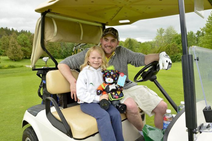 Georgia Whyte, a neuroblastoma survivor, with her uncle Shawn are regular faces at The Nexicom James Fund Golf Classic, which honours the families who are living with neuroblastoma and raises money to help them through hardship (photo: Nicole Zinn, Glimpse Imaging)