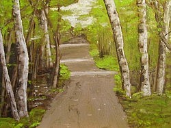 "A Walk In The Woods". There is a real magic in how Dianne conveys perspective in a simple scene that draws you into your own memory of heading down a road like this one.