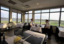 The Landing 27 Bistro at the Peterborough Airport, an appropriate location for a professional lunch or dinner meeting (photo: Jesse Goodrice, goodricephoto.ca)