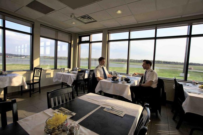 The Landing 27 Bistro at the Peterborough Airport, an appropriate location for a professional lunch or dinner meeting (photo: Jesse Goodrice, goodricephoto.ca)