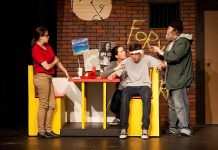 Kate Etheir as Sandy, Jennifer Carr as Gail, Matthew Finlan as Junior, and John Lunman as William in "Criminals in Love" (photo: Duane Hansford)