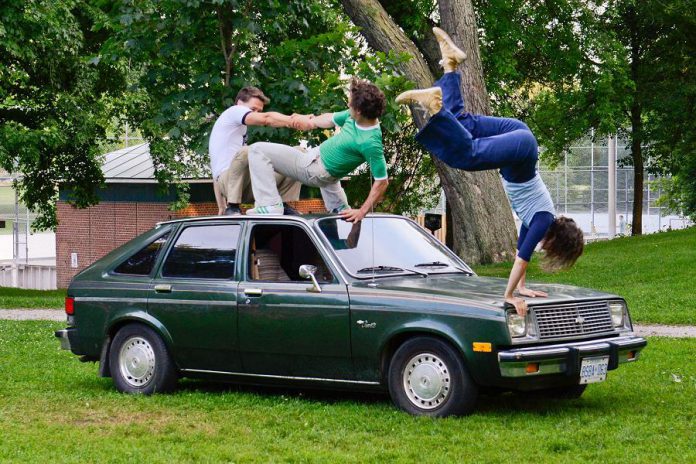 A scene from "1981 FM", one of five dances to be performed Dusk Dances in Rotary Park in Peterborough from July 24-27 (photo: Joseph Michael Photography)