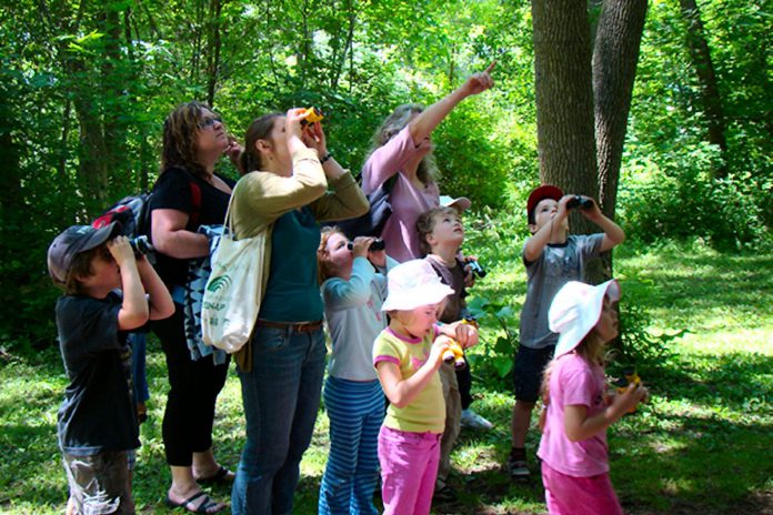 Learning about birds and other wildlife is just one of the many activities happening during GreenUP's weekly Nature Nocturne's events running throughout the summer. The events are free and run from 6:30 to 8 p.m. each Thursday evening until August 21st. (Photo: Peterborough GreenUP)