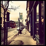 Carol has often declared her love for this section of Water Street with its used bookstores and privately owned grassroots businesses (photo: Carol Lawless)