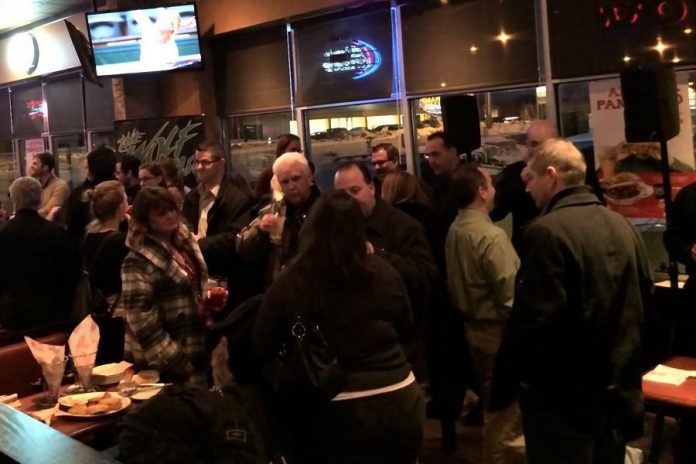 Chambers of Commerce organize regular networking events for members, like the Peterborough Chamber of Commerce's quarterly pub night. These types of events are perfect opportunities for you to develop strategic alliances with other relevant businesses. (Photo: Greater Peterborough Chamber of Commerce).