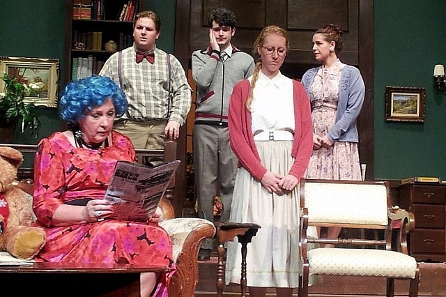 Linda Driscoll as Mrs. Ethel Savage, Josh Butcher as Hannibal, Frankie Black as Jeffrey, Rebekah Fallaise as Fairy May, and Jessica Mauro as Florence