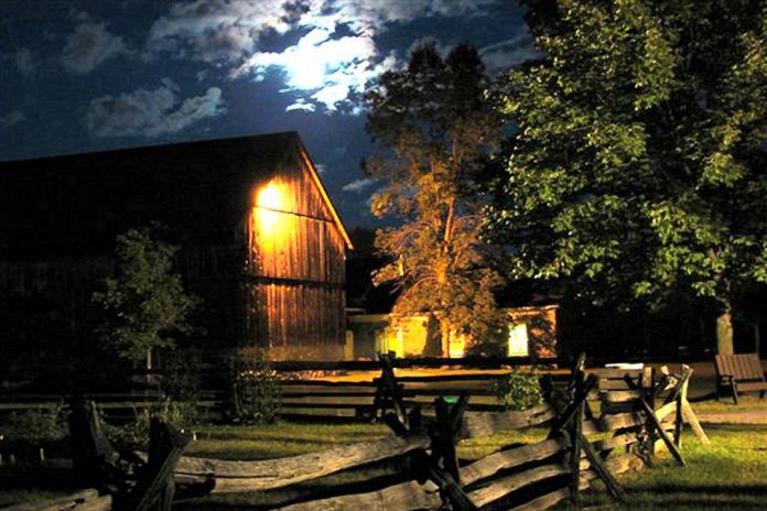 Historic lantern-lit tours of Lang Pioneer Village take place Tuesday, Wednesday, and Thursday evenings during the month of October