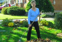 Instead of bagging leaves this year, try mulching them instead. Leaves give a nutrient boost to lawns and gardens, getting them off to a good start in the spring. (Photo: Peterborough GreenUP)