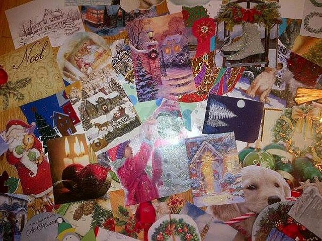 Some of the Christmas cards donated by the community to Santas for Peterborough Seniors, for use as gift tags that include the first name of a senior along with some Christmas gift ideas for that senior. (Photo: Jay Lough Hayes)