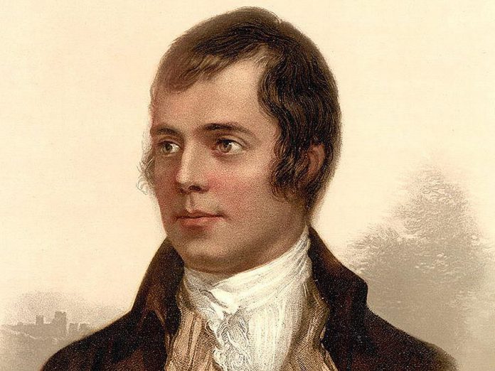 Portrait of Robert Burns in Ayr, Scotland (photo: public domain)