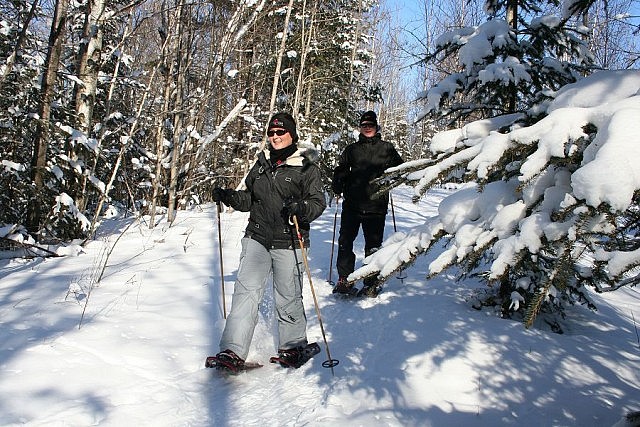For family members who prefer not to ski, Sir Sam's offers a picturesque snowshoe trail