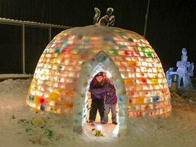 The Rainbow Igloo after the lighting ceremony at the Apsley Winter Carnival on February 21, 2015