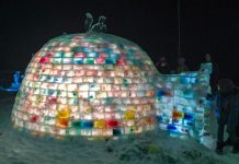 For the second year in a row, Carolyn Amyotte coordinated the building a coloured igloo in Aplsey. The 2015 Rainbow Igloo was featured at the Apsley Winter Carnival on February 21st and Amyotte and three fellow parents will be sleeping overnight in the igloo in March to raise funds for literacy resources for Apsley-area students.