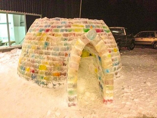 This year's Rainbow Igloo nearing completion