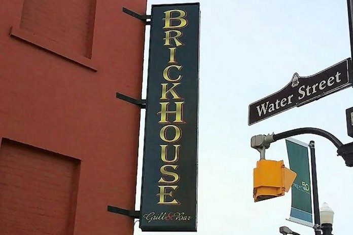 The new sign for the Brickhouse Grill & Bar at the corner of Water and Simcoe in downtown Peterborough (photo: Brian Henry)
