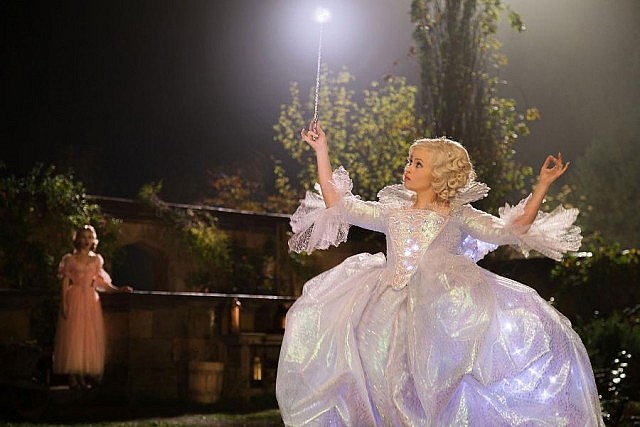 With her rapid-fire quips, Helena Bonham Carter as Cinderella's Fairy Godmother is a welcome return from her many curious collaborations with director Tim Burton