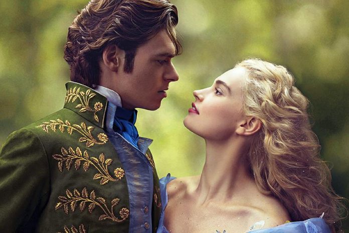 Richard Madden as Prince Charming and Lily James as Cinderella in Disney's live-action remake of the classic fairy tale