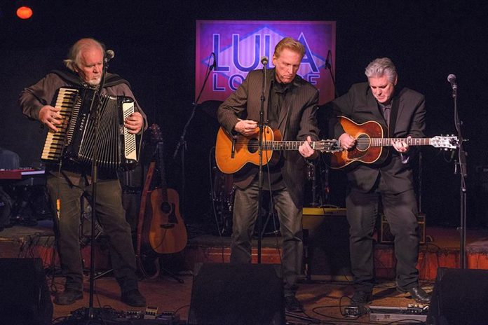 The Russell deCarle Trio (Denis Keldie, Russell deCarle, and Steve Briggs) performing at the Lula Lounge in Toronto in 2014. (Photo: Jerry Abramowicz)