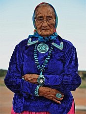 Grandmother Della Reed from the Diné (Navajo) Nation in Arizona (photo: George Campana)