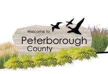 The architect's design concept for the new County of Peterborough gateway sign to be installed on Highway 115 by this fall