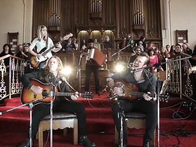 The Weber Brothers perform in a video filmed and edited by Jeremy Kelly as part of his "Live off the floor" web series. Rob Viscardis was one of the camera operators (still: Jeremy Kelly)