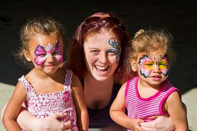 After the walk, the event also includes fun activities for the entire family like face painting.