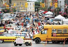 The annual Classics on Kent car show in downtown Lindsay is one of the largest classic car shows in Ontario (photo courtesy City of Kawartha Lakes)