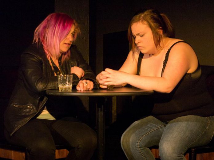 Amy Cummings and Meg O'Sullivan in "Gladys & Peggy", a double bill with "disclosure" at The Theatre on King in downtown Peterborough (photo: Andy Carroll)