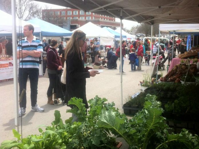 Last year's opening day of the Peterborough Downtown Farmers' Market