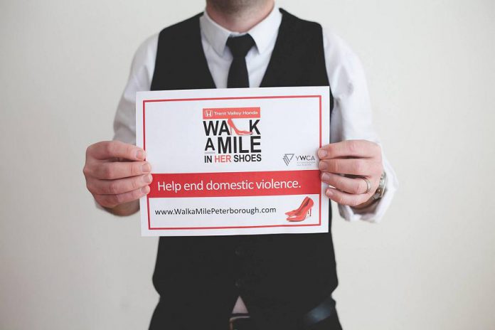Trent Valley Honda "Walk A Mile In Her Shoes" takes place on May 29 in downtown Peterborough. Since 2009, more than 1,500 men have raised over $375,000 in support of YWCA Crossroads Shelter and the many YWCA services for women building lives free of violence.