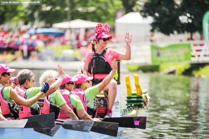 One of the 71 dragon boat teams that participated in the 15th anniversary of the Peterborough Dragon Boat Festival on Saturday, June 13, 2015 (photo: Linda McIlwain / kawarthaNOW)