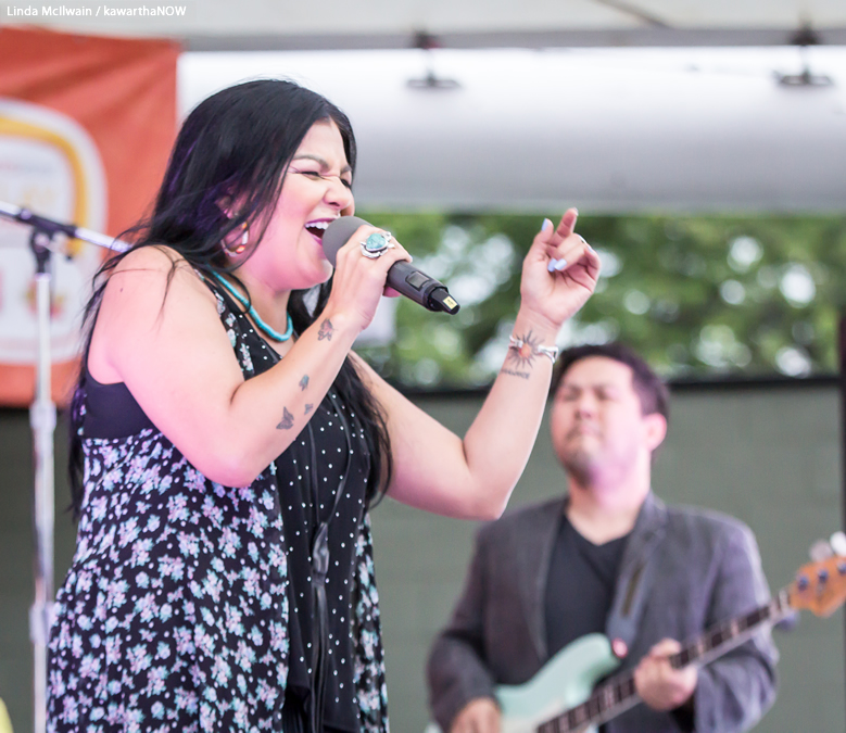 Canadian country music artist Crystal Shawanda performs at the community celebration in Peterborough's Del Crary Park