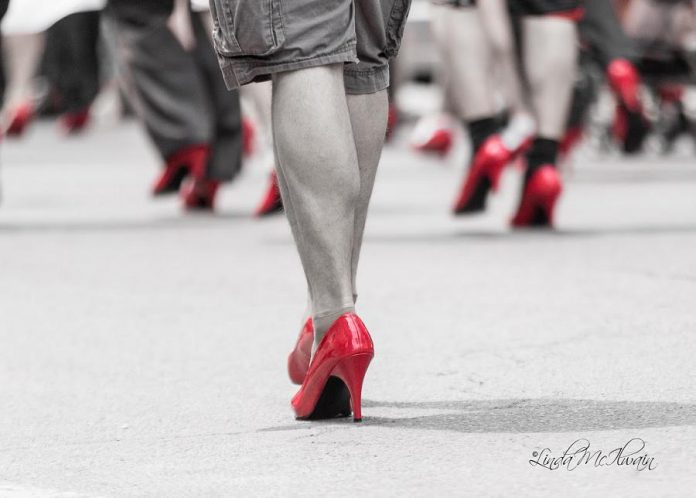 Over 300 men raised $109,204 for YWCA Peterborough Haliburton during the 2015 YWCA Trent Valley Honda "Walk A Mile In Her Shoes" event on May 29 (photo: Linda McIlwain)