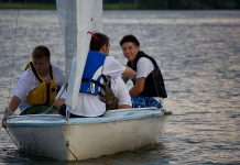 Brownsea Base's "the 420" racing sailboat that was stolen from the bay beside the Mark Street Wharf at Rogers Cove earlier this week