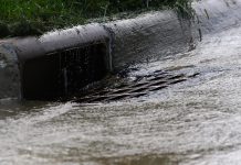 Storm water runoff carries pollutants commonly found on streets and other paved surfaces like pet waste, motor oil, cleaners and other chemicals directly into waterways. Using rain barrels, picking up after your pet, and reducing paved surfaces are all ways we can reduce storm water runoff and keep our waterways cleaner. (Photo: Wikipedia)