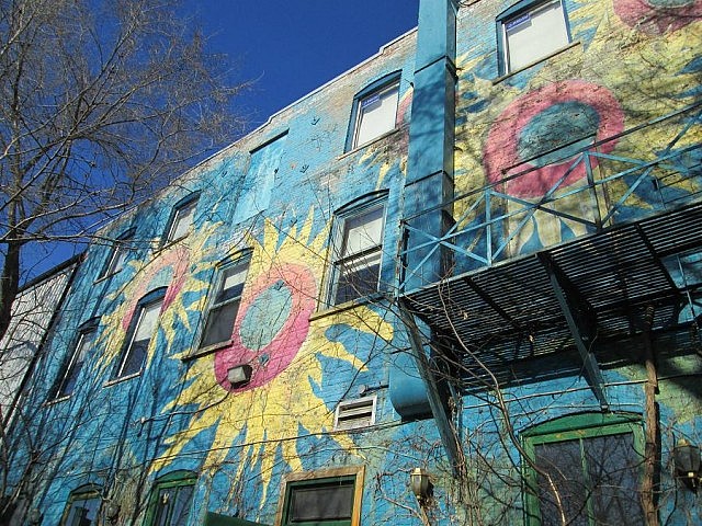 The mural on one of the exterior walls of The Only. The building used to be home to Rusland's Auction House. (Photo: Jeremy Short)