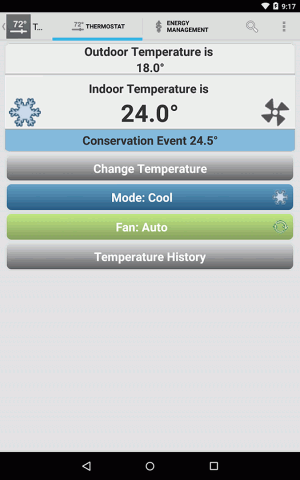 Customers participating in peaksaver PLUS can remotely connect to their programmable thermostat using a smart phone or computer (graphic: Energate)