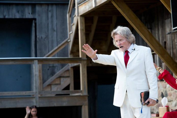 Robert Winslow stars as Reverend Bobby Angel in "Gimme That Prime Time Religion", on now until August 22 at 4th Line Theatre in Millbrook (photo: Miranda Hume / Miranda Studios)