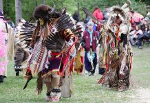 Dancers at the 2007 Curve Lake Pow Wow (photo courtesy of Curve Lake Cultural Centre)