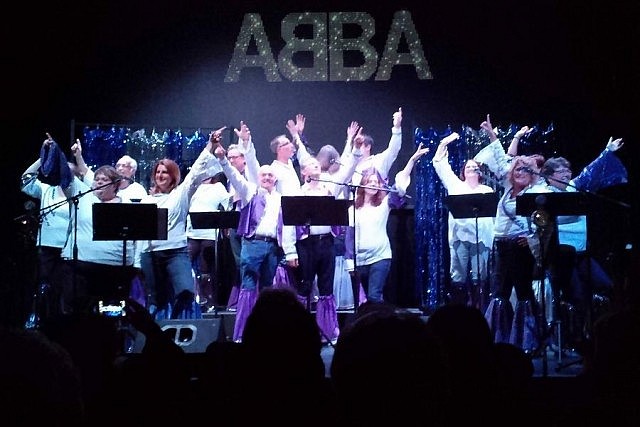 The Peterborough Pop Ensemble during their "Dancin' The Night Away" concert in May 2014, which featured the music of ABBA and the Beach Boys