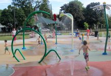 The splash pad at Roger's Cove in East City in Peterborough. (Photo courtesy of City of Peterborough)