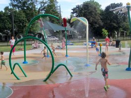 The splash pad at Roger's Cove in East City in Peterborough. (Photo courtesy of City of Peterborough)