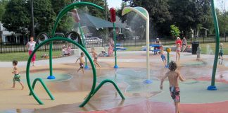 The splash pad at Roger's Cove in East City in Peterborough. (Photo courtesy of City of Peterborough)
